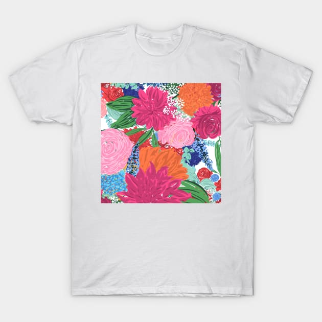 Pink flower t shirt top